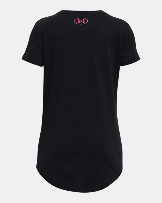 Girls' UA Sportstyle Graphic Short Sleeve in Black image number 1